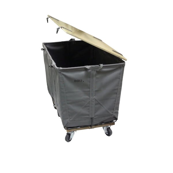 8BU Permanent Truck Grey Vinyl W/Grey Vinyl, 4in Casters, Lockable Wood Cover, Lock Rod